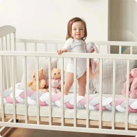 Ricokids 722103 Ochranný mantinel do postieľky 3 m, ružový a sivý