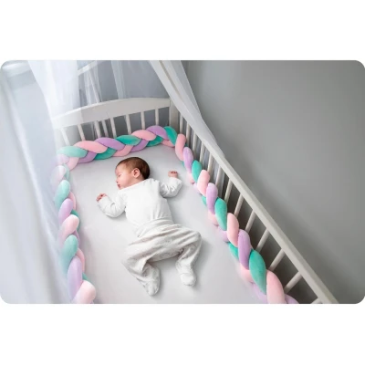 Ricokids 722106 Ochranný mantinel do postýlky 3 m, mátověrůžovofialový