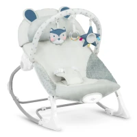 Ricokids 7328 Detská hojdacie kreslo s vibráciami, sivá farba