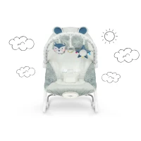 Ricokids 7328 Detská hojdacie kreslo s vibráciami, sivá farba