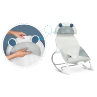 Ricokids 7328 Detská hojdacie kreslo s vibráciami, sivá farba