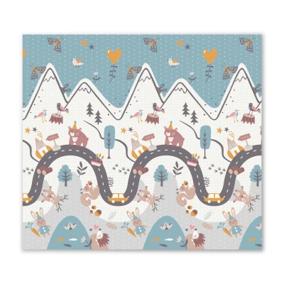Nukido NK-340 Skladacie penové podložky 200 × 180 × 1 cm, hory