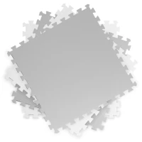 Ricokids 738200 Pěnová podložka puzzle 60×60 cm, 4 ks,bílo-šedá