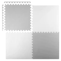 Ricokids 738200 Pěnová podložka puzzle 60×60 cm, 4 ks,bílo-šedá