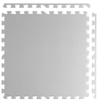 Ricokids 738200 Pěnová podložka puzzle 60×60 cm, 4 ks,bílo-šedá