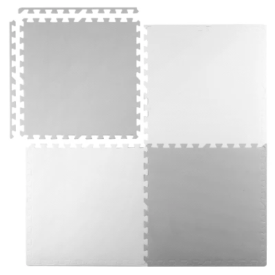 Ricokids 738200 Pěnová podložka puzzle 60×60 cm, 4 ks,bílo-šedá