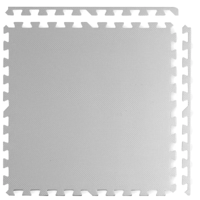 Ricokids 738200 Pěnová podložka puzzle 60×60 cm, 4 ks,bílo-šedá