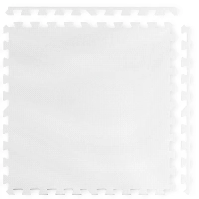Ricokids 738200 Pěnová podložka puzzle 60×60 cm, 4 ks,bílo-šedá