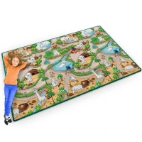 Ricokids RK-343 Penová podložka na maľovanie 200 x 120 x 0,3 cm + fixky, ZOO