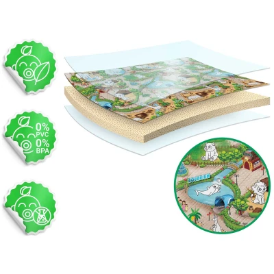 Ricokids RK-343 Penová podložka na maľovanie 200 x 120 x 0,3 cm + fixky, ZOO