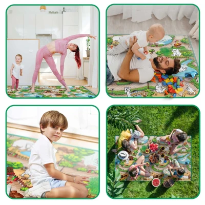 Ricokids RK-343 Penová podložka na maľovanie 200 x 120 x 0,3 cm + fixky, ZOO