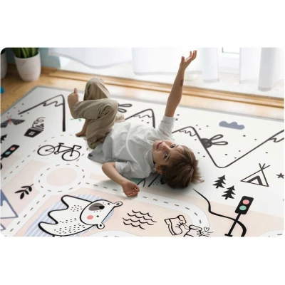 Nukido NK-342 Pěnová rolovací edukační podložka 180 x 150 x 1,5 cm, béžová