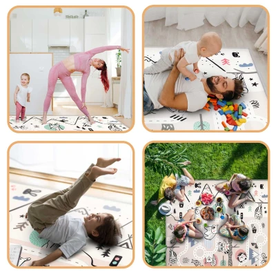Nukido NK-342 Pěnová rolovací edukační podložka 180 x 150 x 1,5 cm, béžová