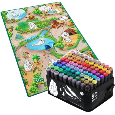 Ricokids 734400-791201 Podložka na malování 90 x 120 cm + fixy 80 ks