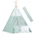 Nukido 740024 Detský teepee s osvetlením - mätový s hviezdami