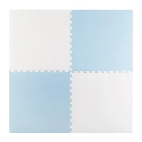 Ricokids 738202 Pěnová podložka puzzle 60×60 cm, 4 ks, modro-bílá