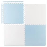 Ricokids 738202 Pěnová podložka puzzle 60×60 cm, 4 ks, modro-bílá