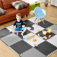 Ricokids 738230 Pěnová podložka puzzle šachovnice 180×180 cm, 9 ks