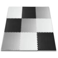 Ricokids 738230 Pěnová podložka puzzle šachovnice 180×180 cm, 9 ks