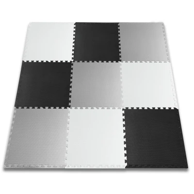 Ricokids 738230 Pěnová podložka puzzle šachovnice 180×180 cm, 9 ks