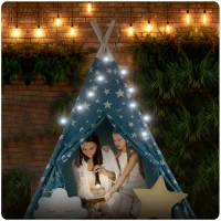 Nukido 740121 Detský teepee s osvetlením - modrý