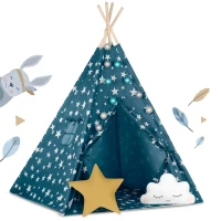 Nukido 740121 Detský teepee s osvetlením - modrý