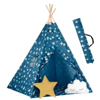 Nukido 740121 Detský teepee s osvetlením - modrý