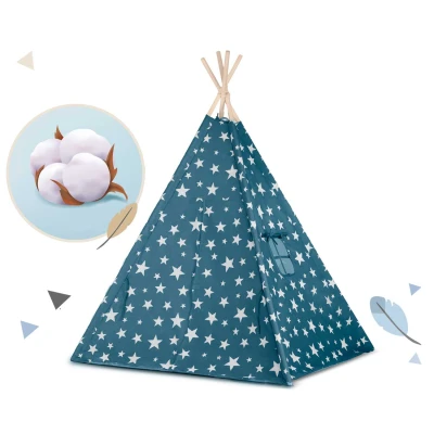 Nukido 740121 Detský teepee s osvetlením - modrý