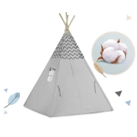 Nukido 740021 Detské teepee so svetielkami - sivé