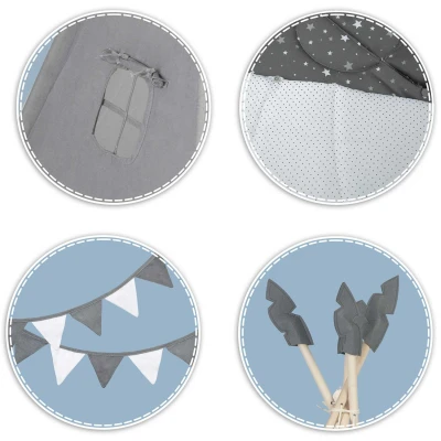 Nukido NK-406 Dětské teepee - šedé