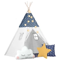 Nukido 740424 Detský teepee s osvetlením - tmavomodrý