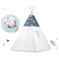 Nukido 740424 Detský teepee s osvetlením - tmavomodrý