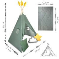 Nukido NK-406 Detský stan teepee - zelený