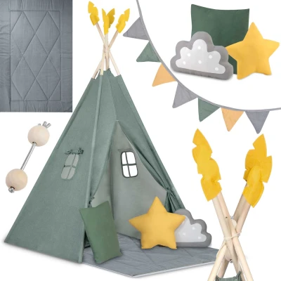 Nukido NK-406 Detský stan teepee - zelený