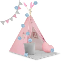 Nukido NK-406 Detský teepee - ružový
