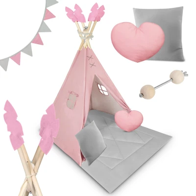 Nukido NK-406 Detský teepee - ružový
