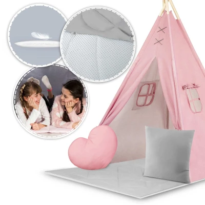 Nukido NK-406 Detský teepee - ružový