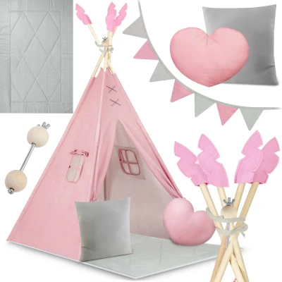 Nukido NK-406 Detský teepee - ružový