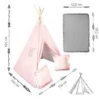 Nukido NK-406 Dětské teepee  - světle růžové