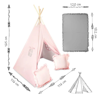 Nukido NK-406 Dětské teepee  - světle růžové