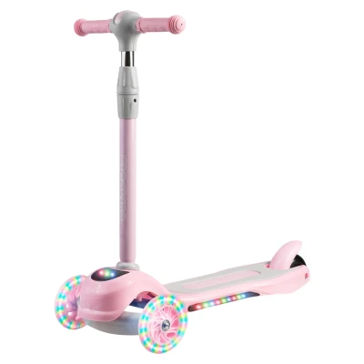 Ricokids 765001 Tříkolová koloběžka Piko LED - růžová