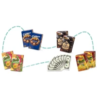 Ricokids 773400 Detský nákupný vozík 3 v 1, modrý