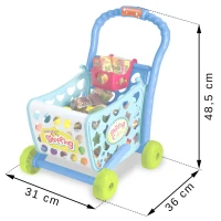Ricokids 773400 Detský nákupný vozík 3 v 1, modrý