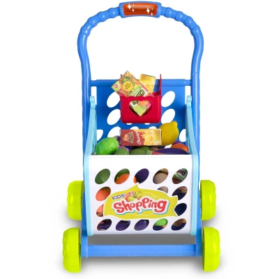 Ricokids 773400 Detský nákupný vozík 3 v 1, modrý
