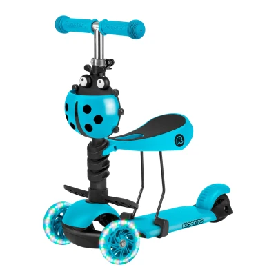 Ricokids 765302 3 v 1 LED trojkolka, Buggy - tyrkysová