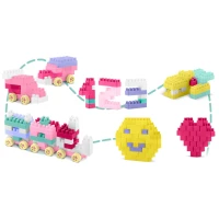 Ricokids RK-761 Velké kostky na hraní, 300 ks, růžové