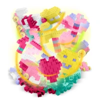 Ricokids RK-761 Velké kostky na hraní, 300 ks, růžové