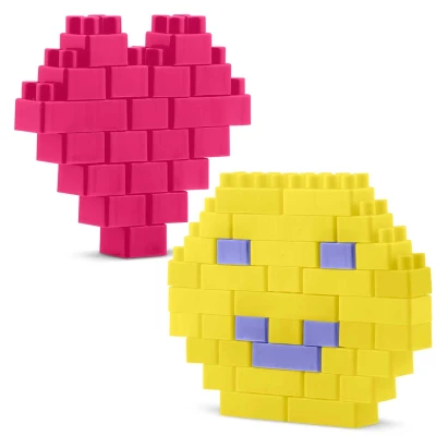 Ricokids RK-761 Velké kostky na hraní, 300 ks, růžové