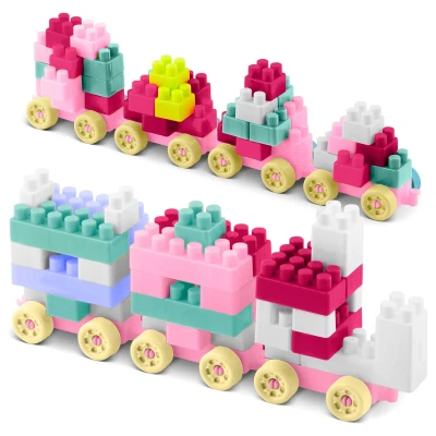 Ricokids RK-761 Velké kostky na hraní, 300 ks, růžové