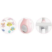 Ricokids RK-813 Mobil nad detskú postieľku s projektorom, ružový